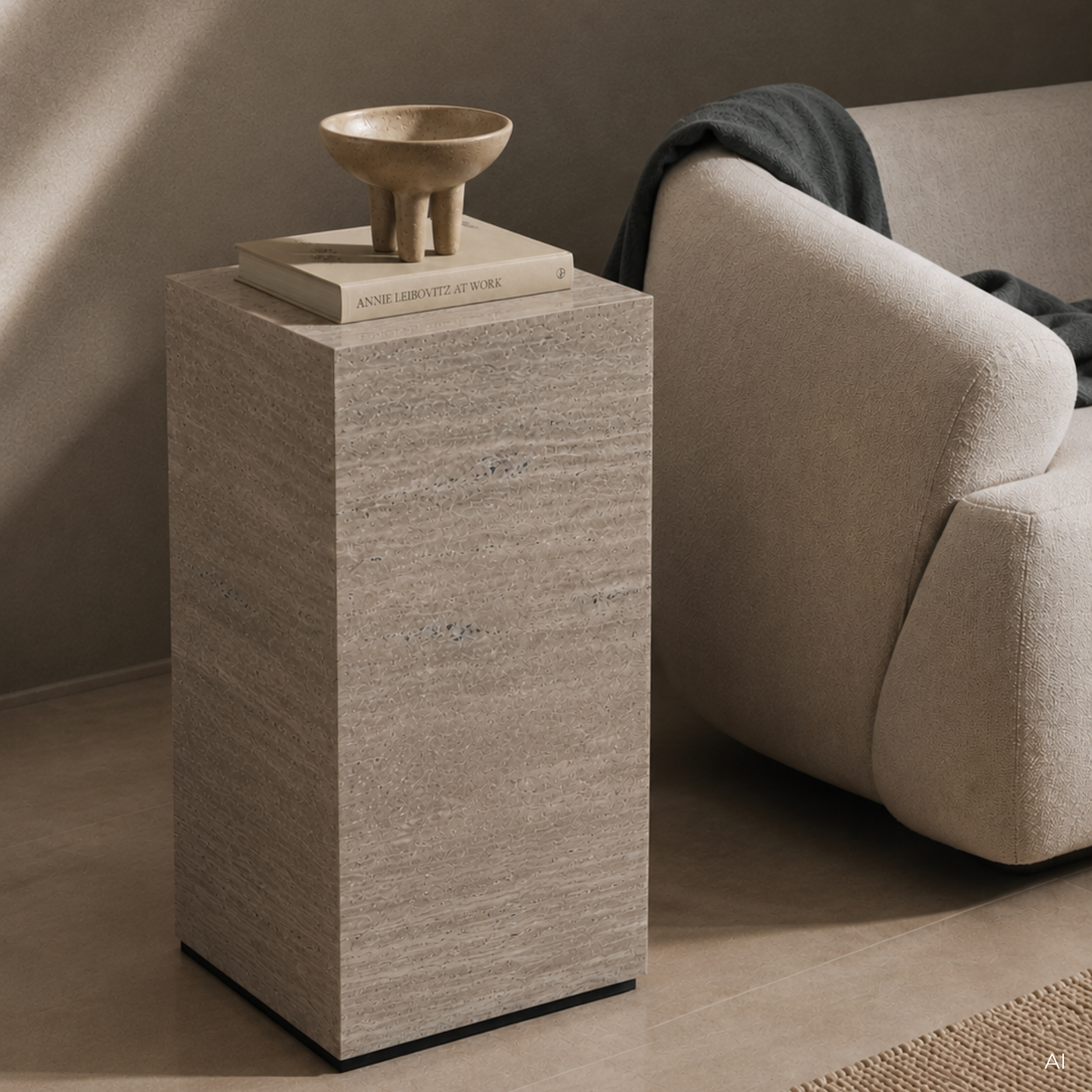 Beige marmor podium H65 cm